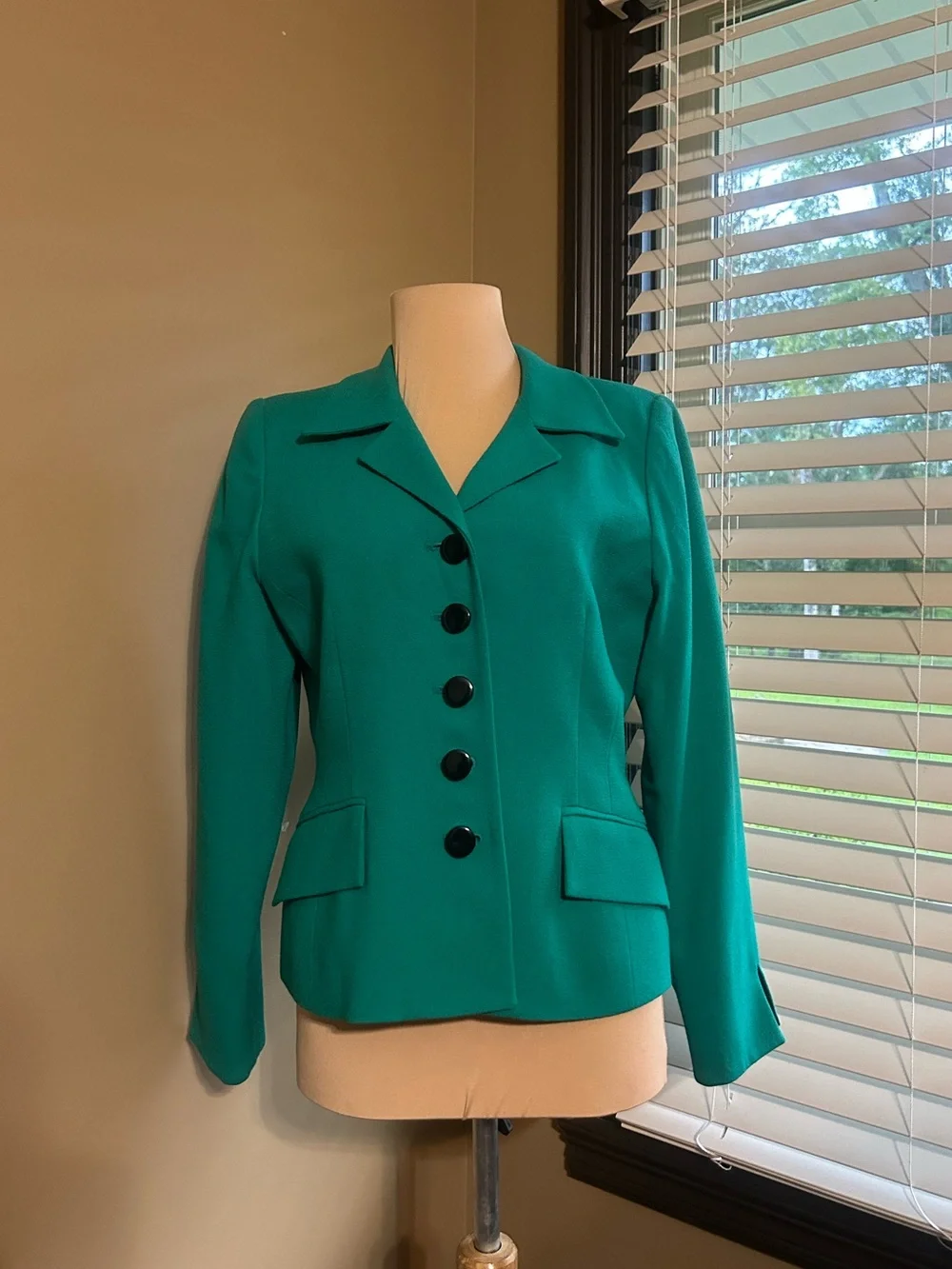Christian Dior Green Wool Blazer Jacket